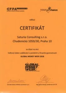 Certifikát global money week